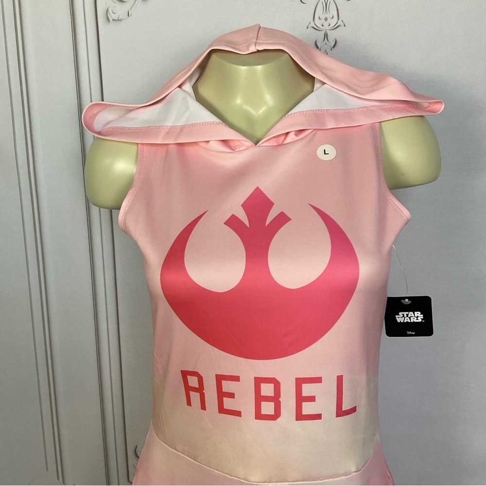 Disney Star Wars Pink Rebel Vehicle Hooded The Force Awakens Large Dress - Picture 3 of 7